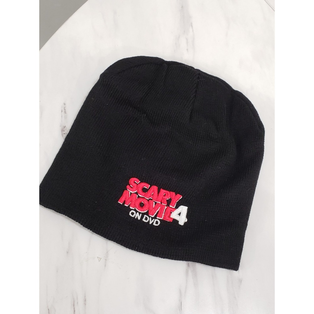 NEVER WORN -Miramax Films Knit Beanie Hat Black Scary Movie 4 on DVD Embroidered